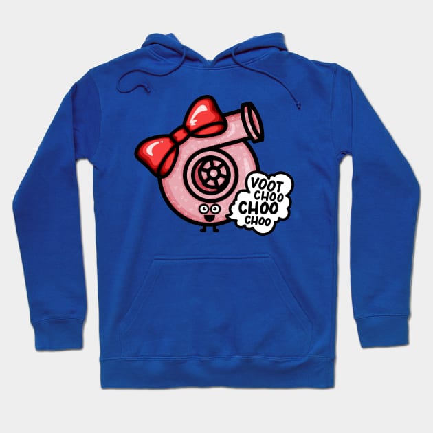 What Does The Cutest (Hearts) Turbo Say - Red Bow Hoodie by hoddynoddy